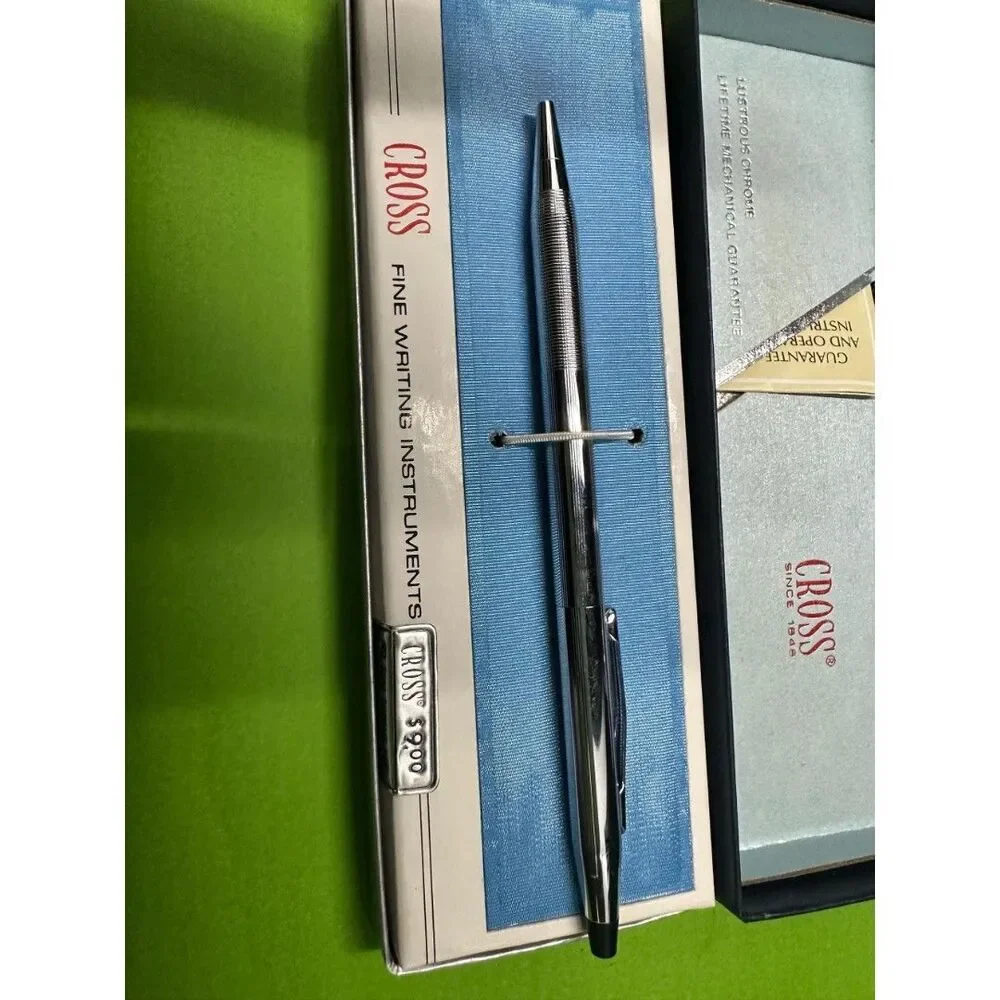 Chrome Cross Chrome #3502 Ballpoint Pen Complete Box/Instruct.